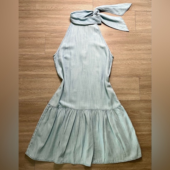 Banana Republic Halter Tie Neck Chambray Dress Women’s Size S NWT - Picture 1 of 8